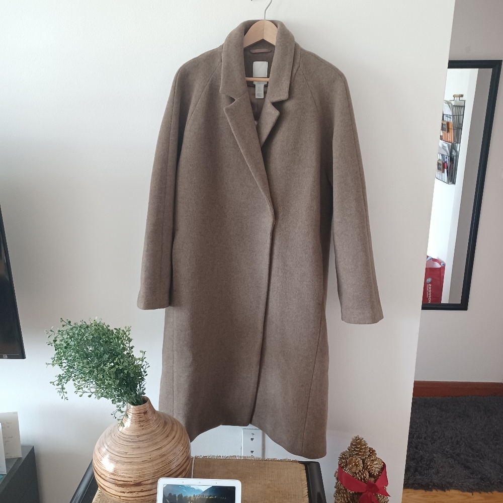 ⛔SOLD⛔🆕️ NWT H&M Wool Blend Coat in 'Brown' - Picture 12 of 16